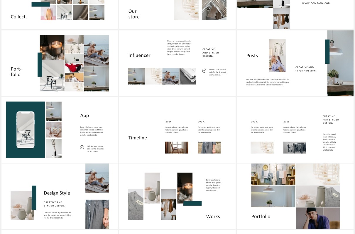 简约图文展示通用PPT模板NOYA - Powerpoint Template