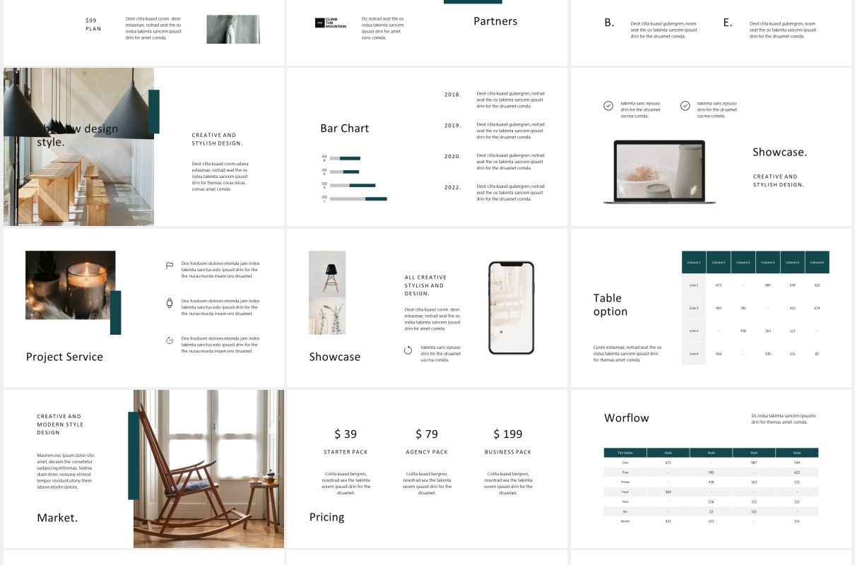 简约图文展示通用PPT模板NOYA - Powerpoint Template