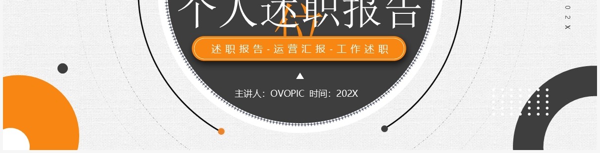 黄色简约运营岗位个人述职报告PPT通用模板