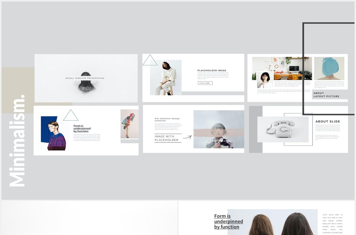 清新简洁工作展示PPT模板Minimalism Clean Powerpoint