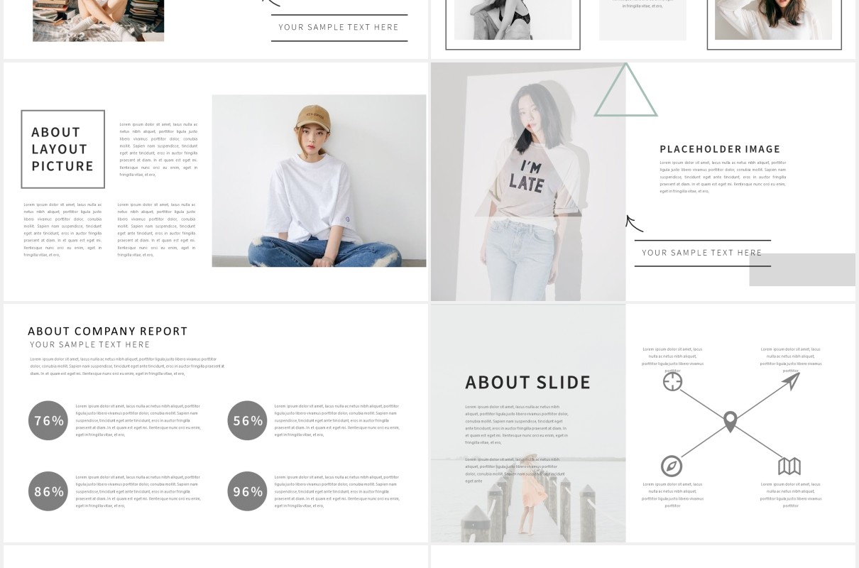 清新简洁工作展示PPT模板Minimalism Clean Powerpoint