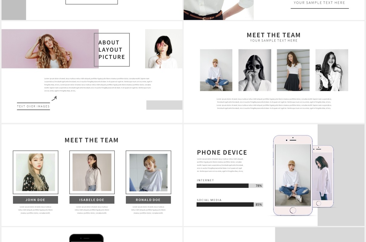 清新简洁工作展示PPT模板Minimalism Clean Powerpoint