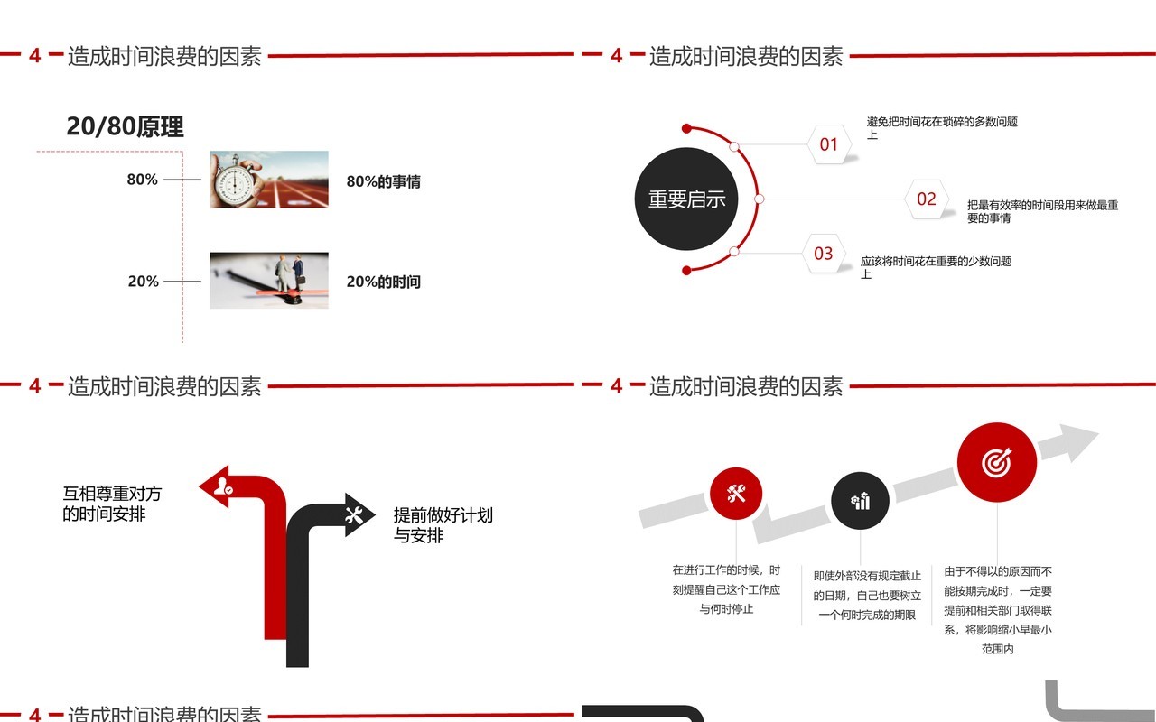 简约商务风企业时间管理培训PPT模板