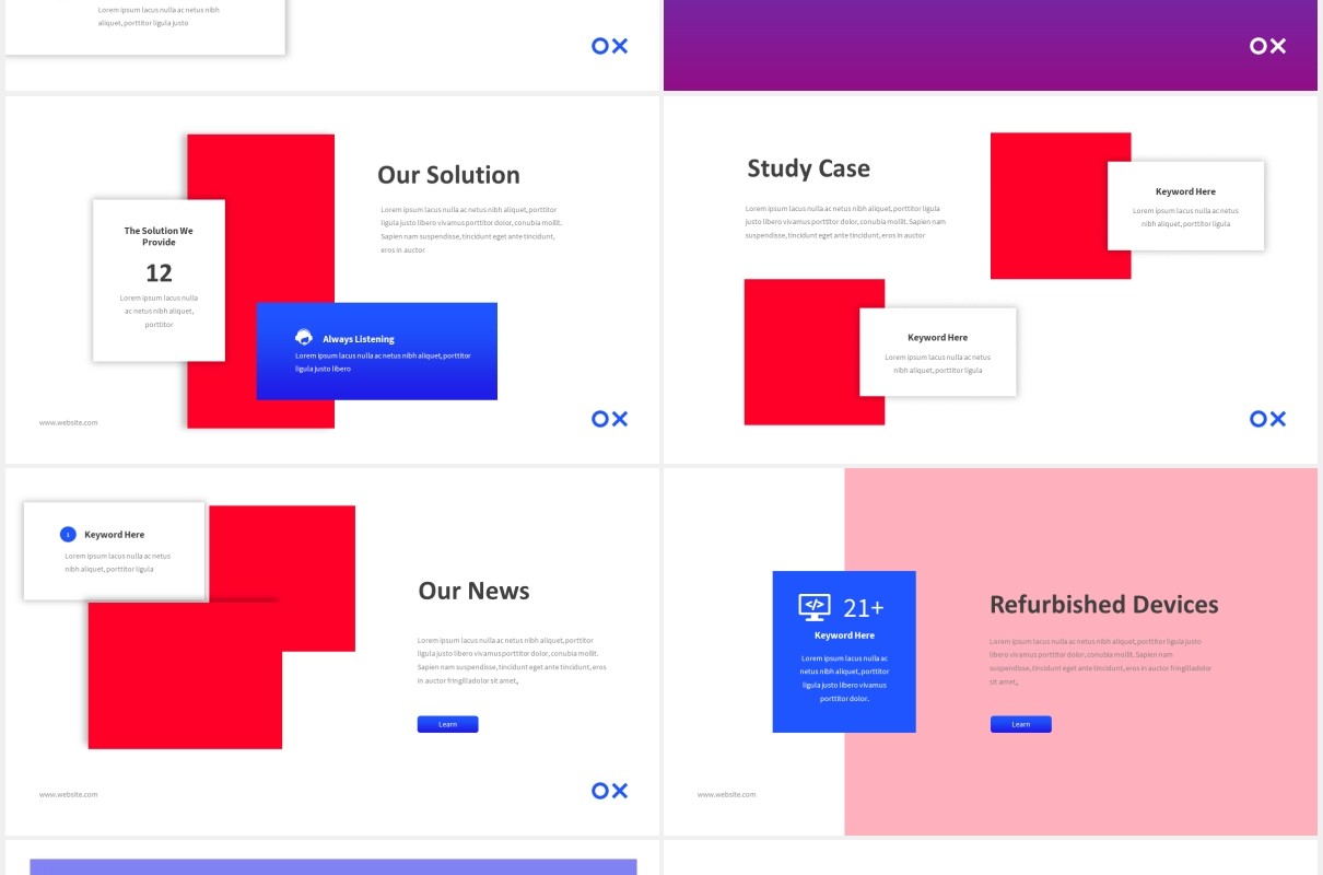 电子服务电商工作PPT图片排版设计素材Electronic Service Powerpoint Template