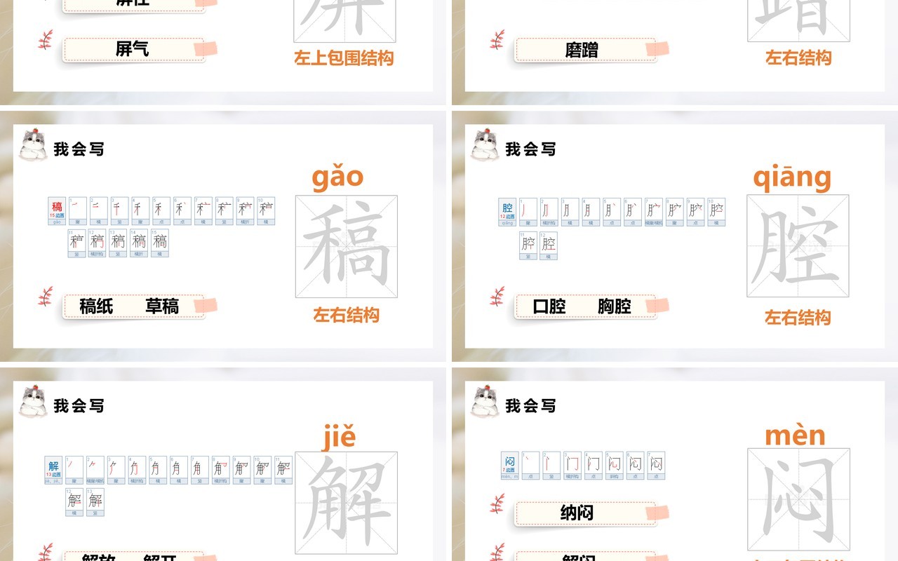 部编版七年级语文上册猫课件PPT模板