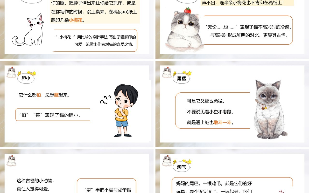 部编版七年级语文上册猫课件PPT模板