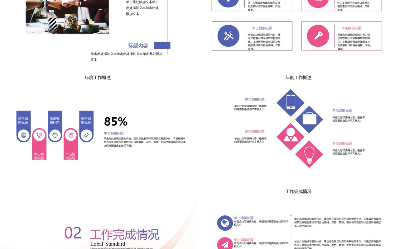 炫彩公司市场部门年终年度工作总结报告PPT模板