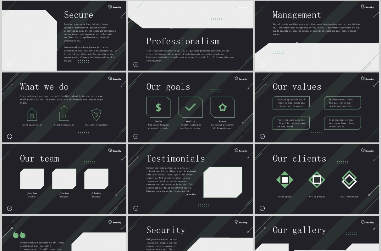 安全警卫保安服务PPT版式模板Security Guard Services PowerPoint Presentation