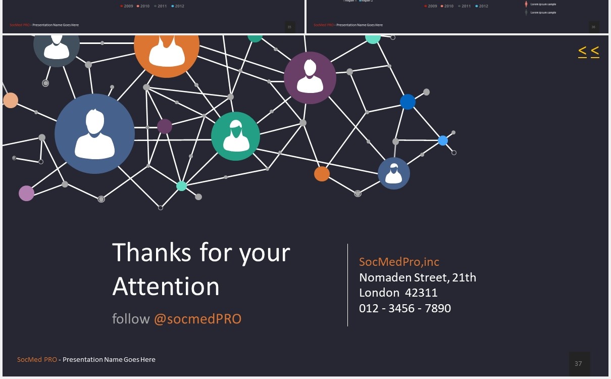互联网网络社交媒体展示PPT模板social media pro powerpoint template