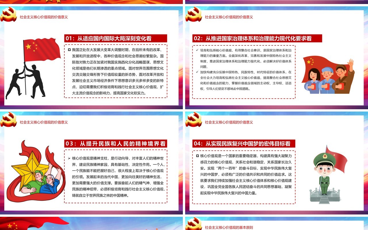 党政风弘扬社会主义核心价值观党课党建培训PPT模板