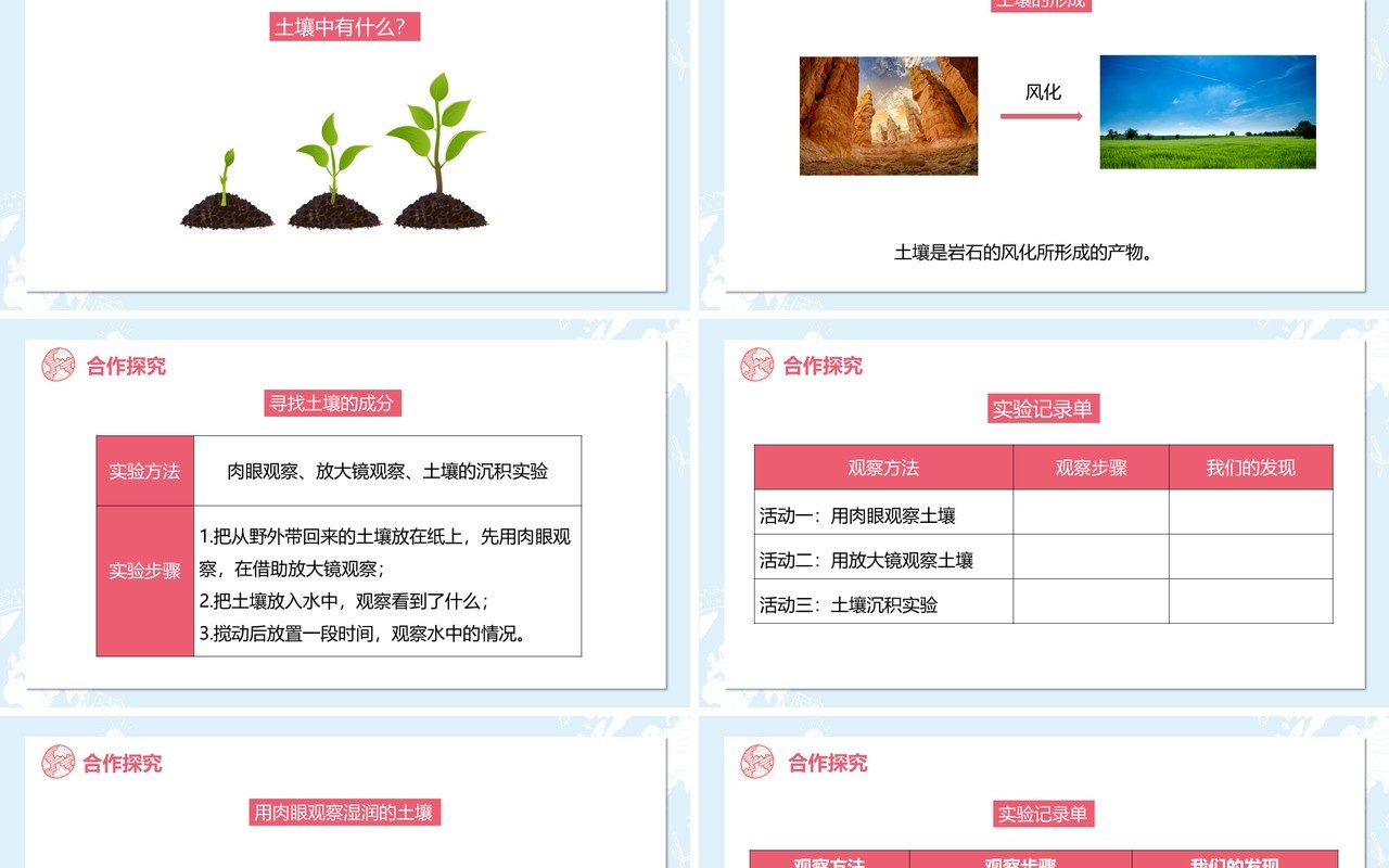 教科版五年级科学上册土壤中有什么PPT模板