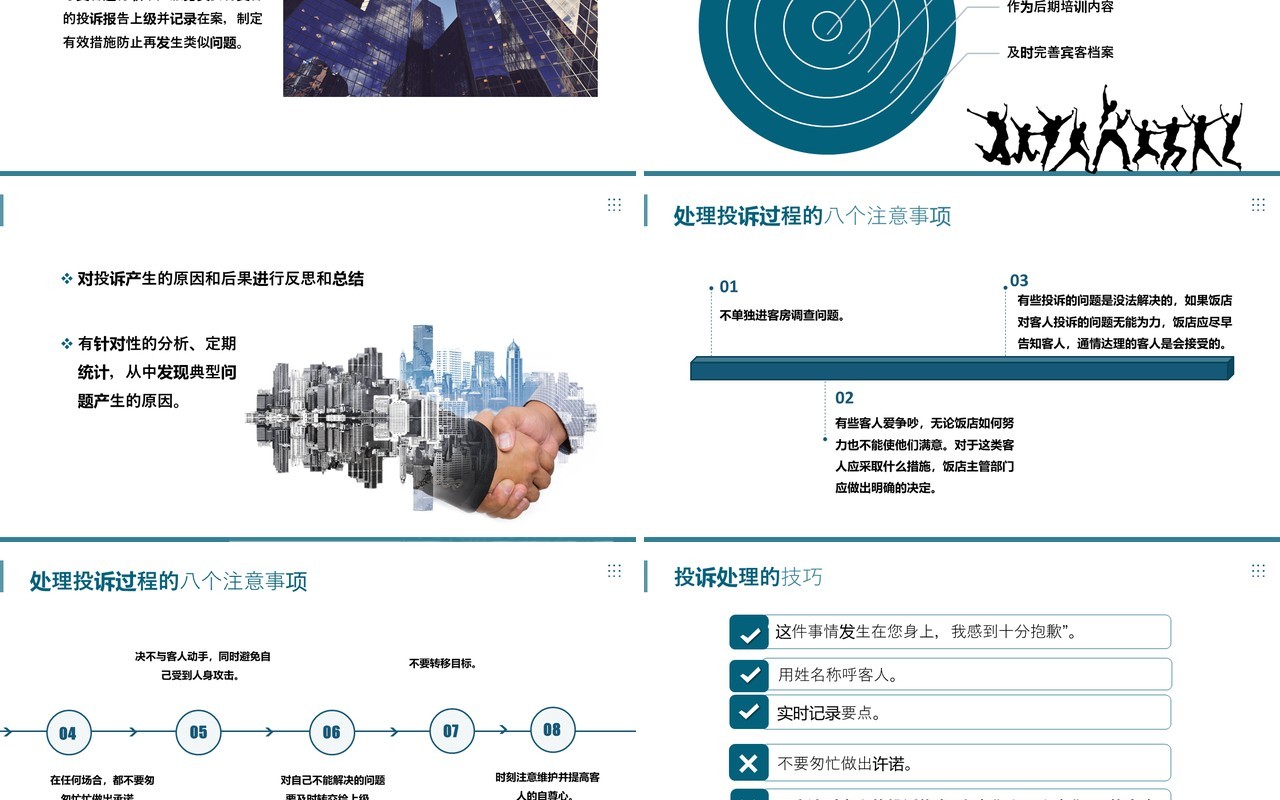 酒店客人投诉处理沟通技巧服务PPT模板