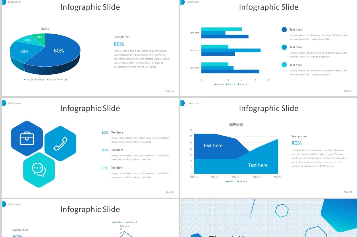 蓝色产品介绍展示PPT模板ludom powerpoint template