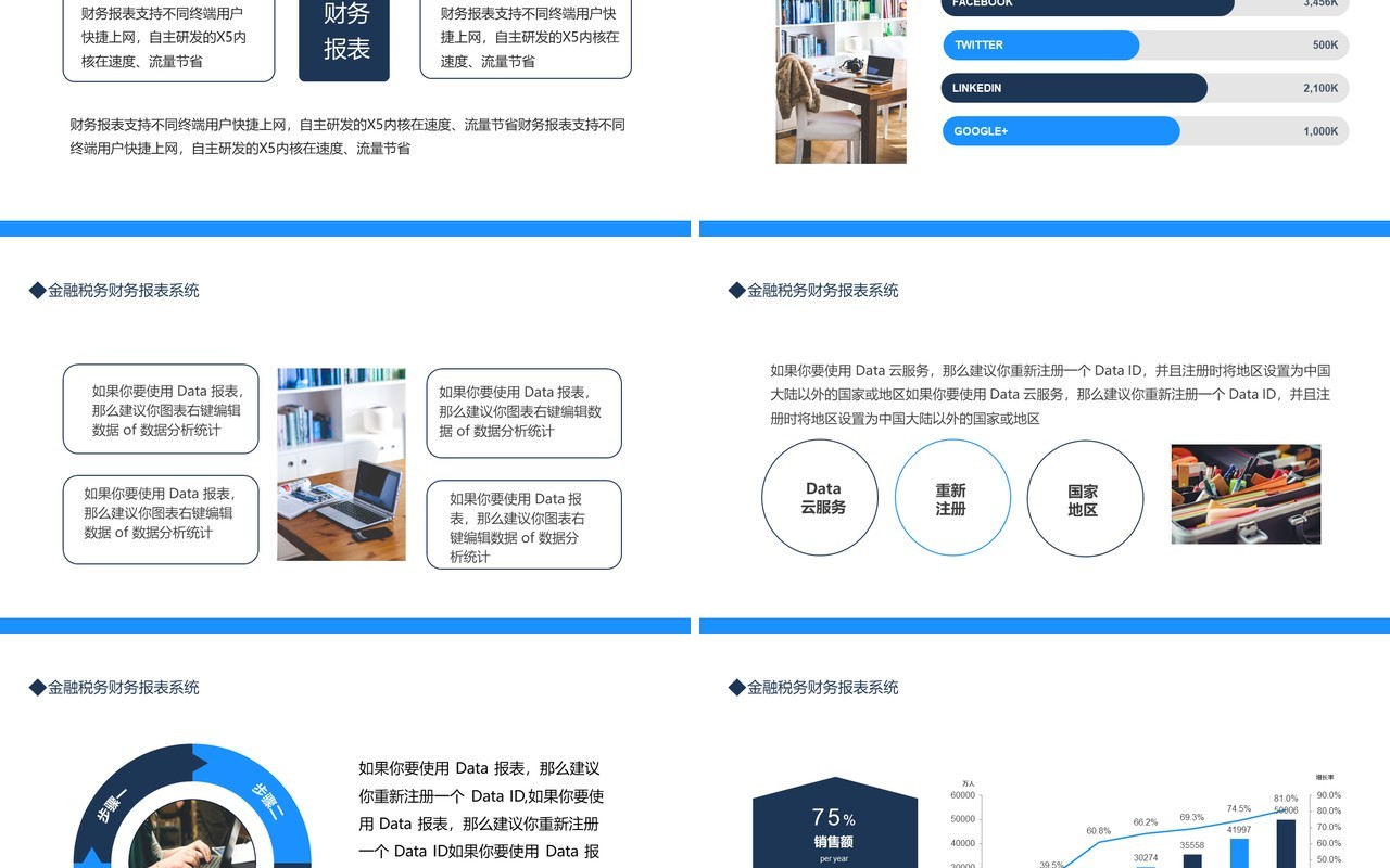 金融税务财务报表系统动态PPT模板