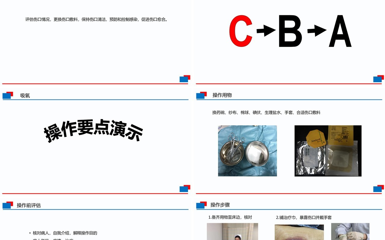 简洁压疮换药护理PPT模板