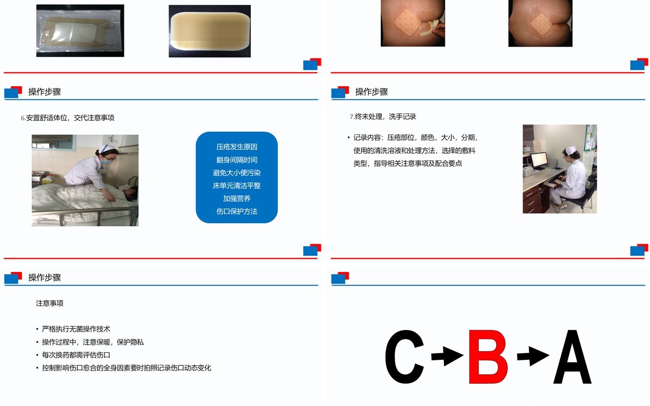 简洁压疮换药护理PPT模板