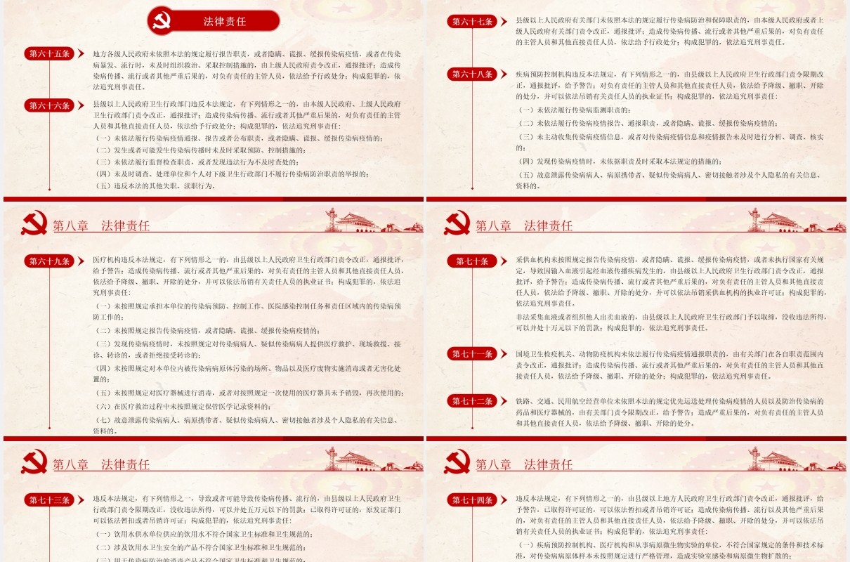 中华人民共和国传染病防治法学习解读党建PPT模板