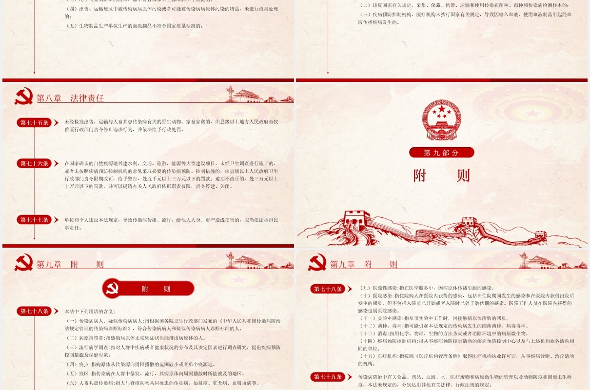 中华人民共和国传染病防治法学习解读党建PPT模板