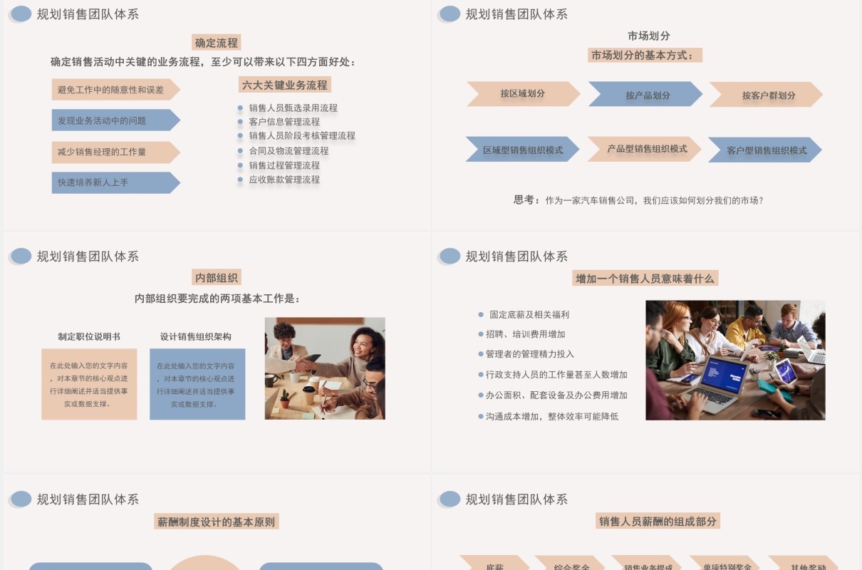 创意简约企业部门销售团队建设规划与招募通用PPT模板