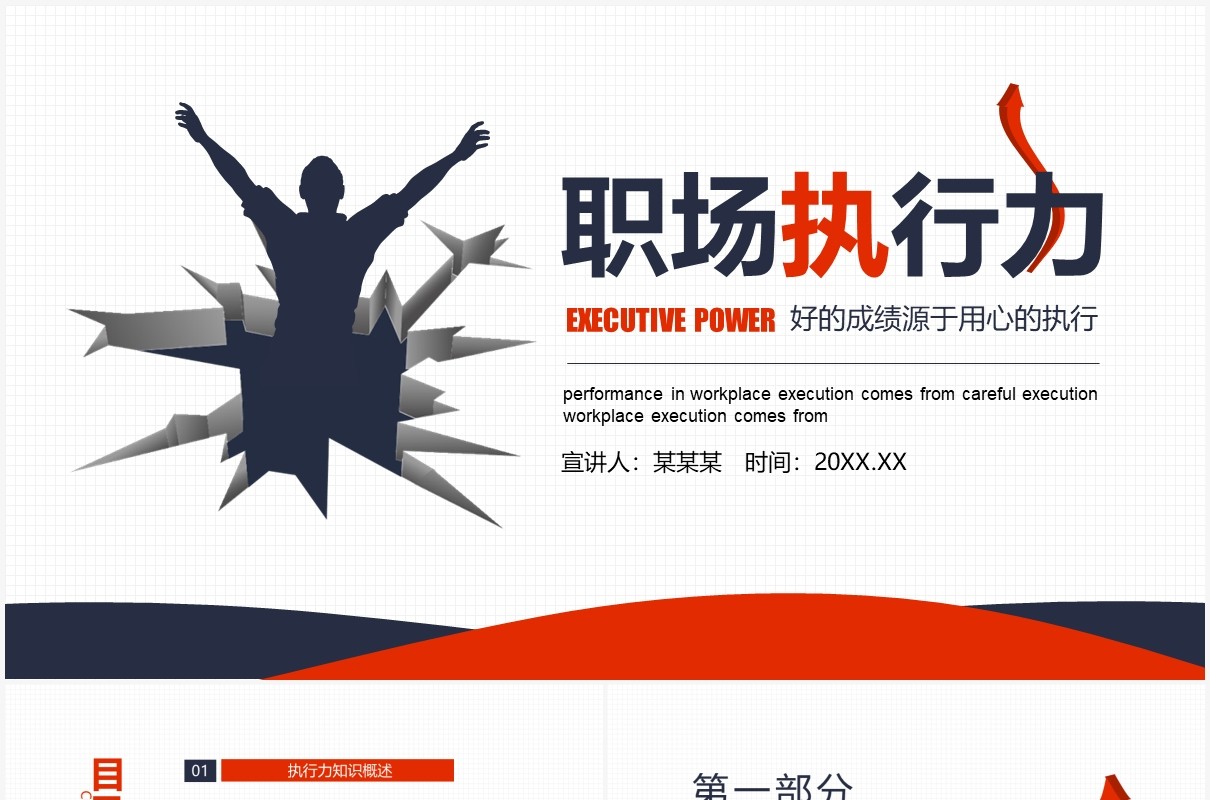企业管理员工职场执行力培训动态PPT模板