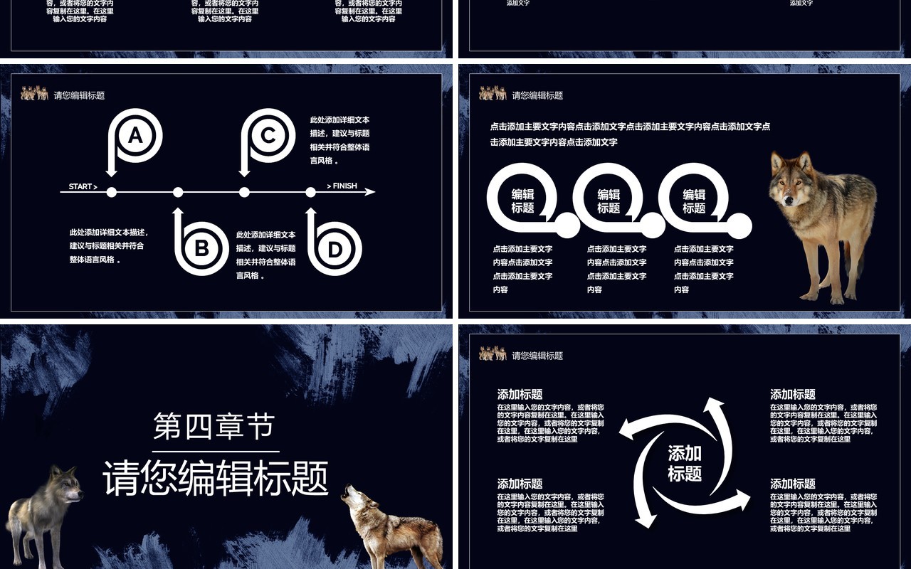 企业狼性精神公司团队介绍宣传PPT模板