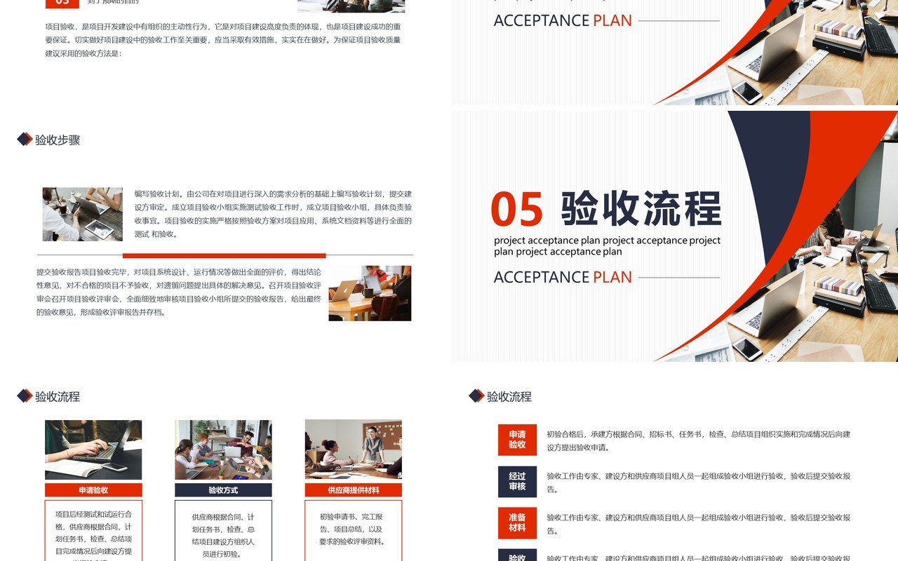 简约商务企业项目验收方案动态PPT模板