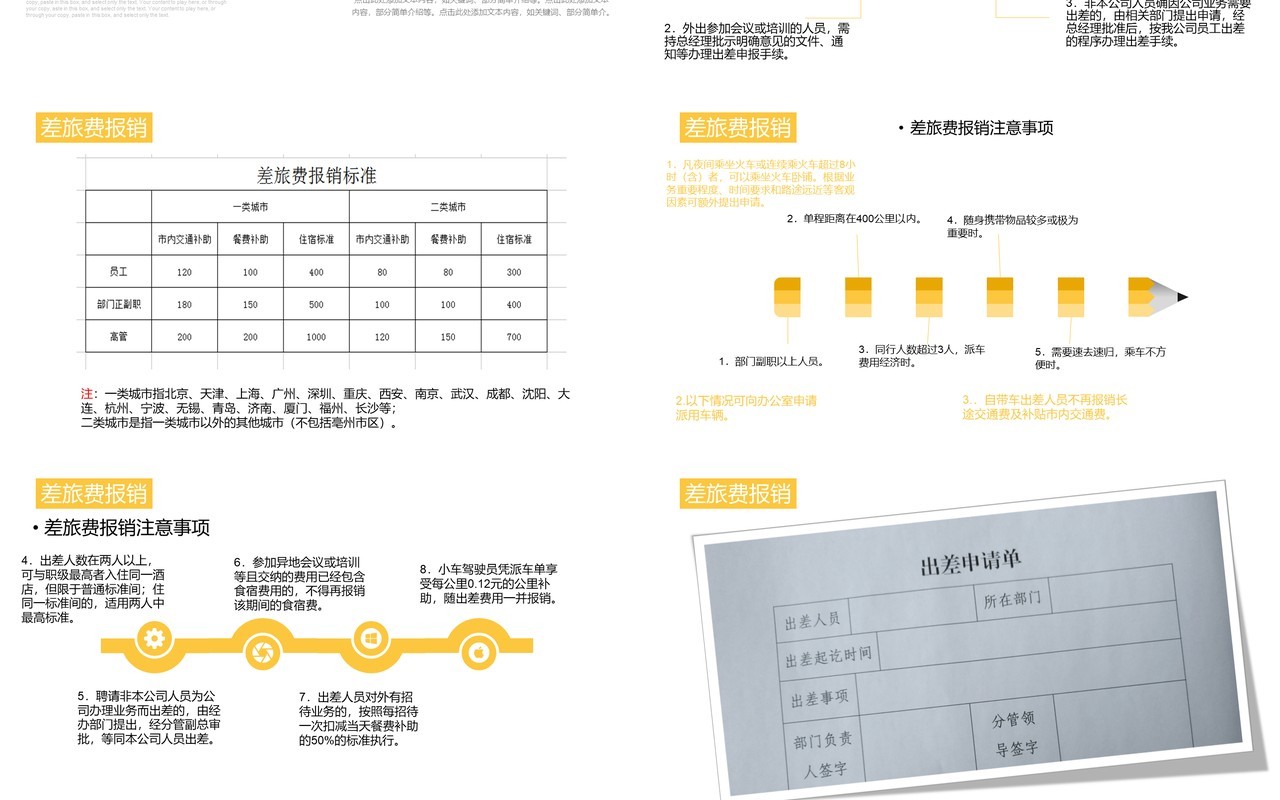 黑金色简约企业财务报销流程PPT模板