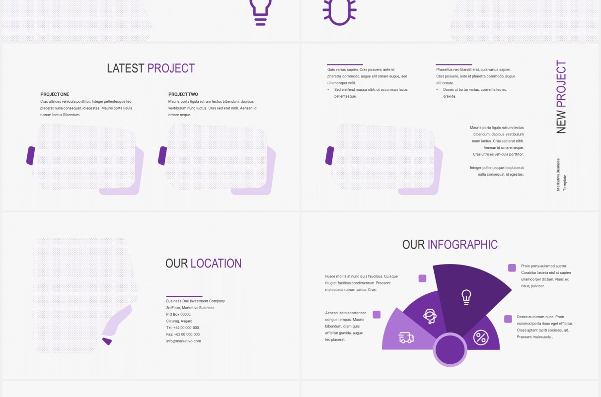简约商务公司介绍图片排版设计PPT模板MARKETIVO - Business Powerpoint Template