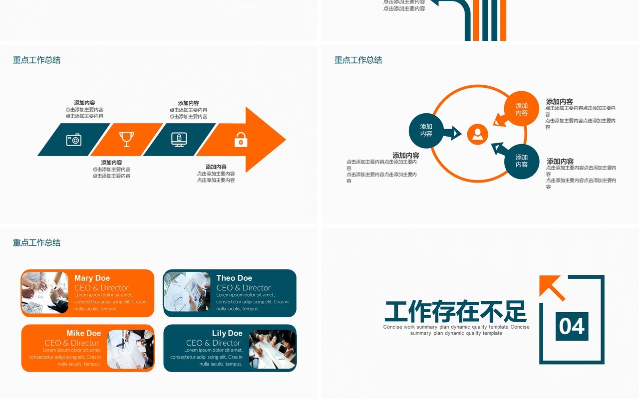 创意团队年终工作总结计划PPT模板