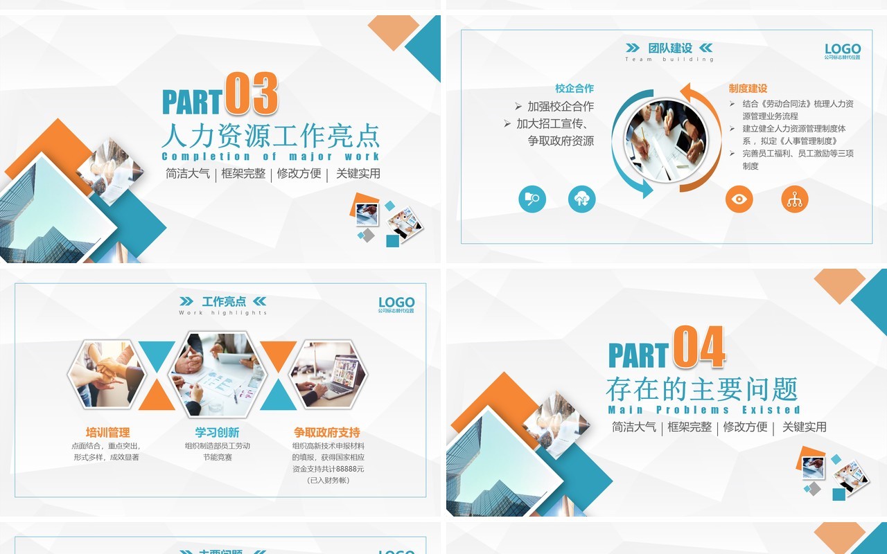 人力资源部工作总结ppt