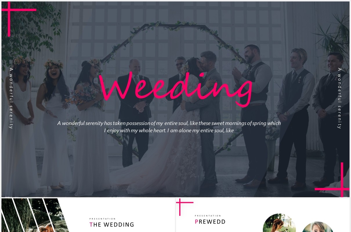 婚礼活动策划结婚照片展示PPT国外模板Wedding - Powerpoint Template