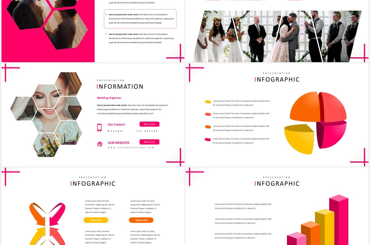 婚礼活动策划结婚照片展示PPT国外模板Wedding - Powerpoint Template