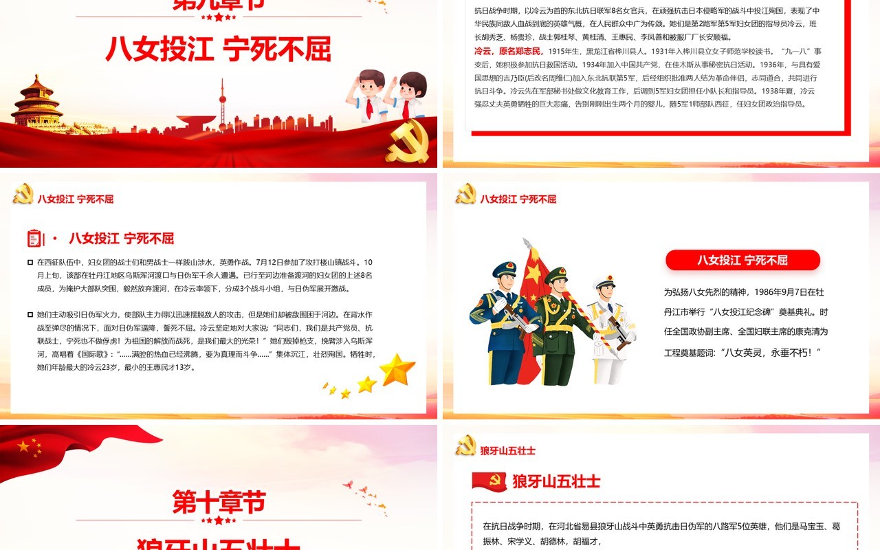 历史英雄人物的故事教育课件PPT模板