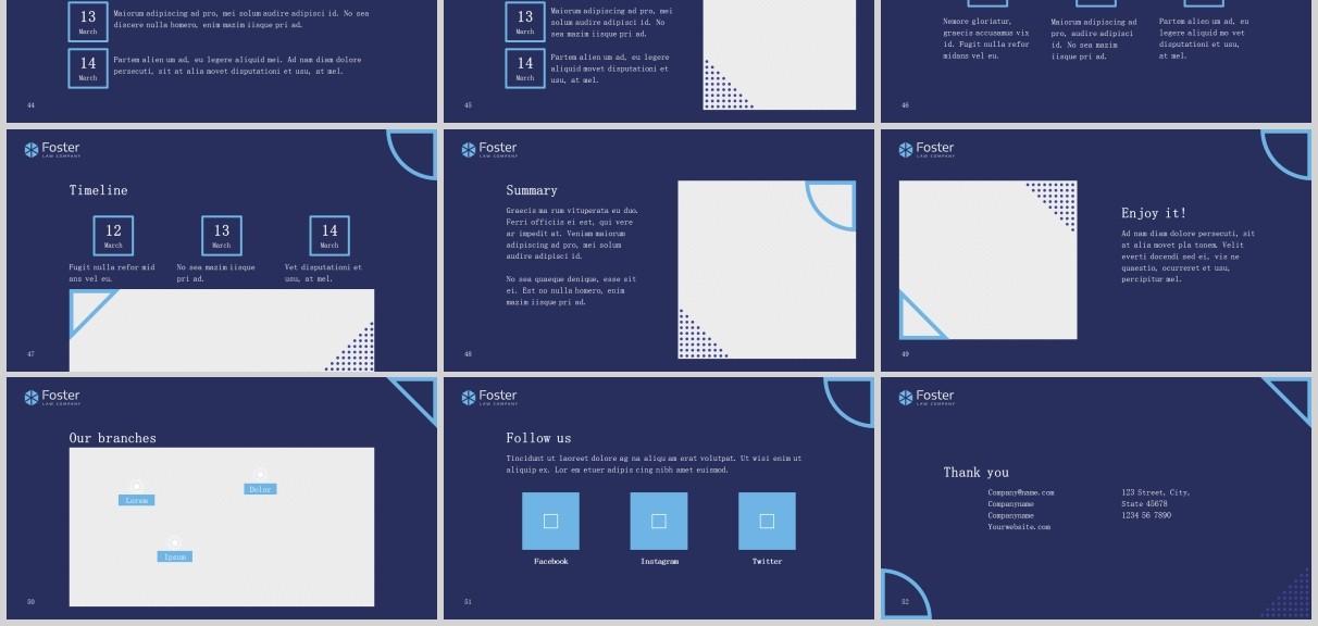 法律法院PPT版式模板Law Company PowerPoint Presentation Template