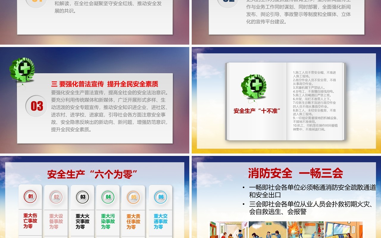 简约安全生产ppt安全培训