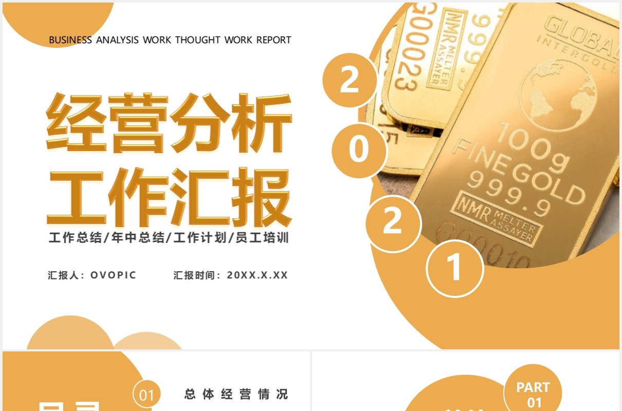 2021商务风经营分析汇报通用PPT模板