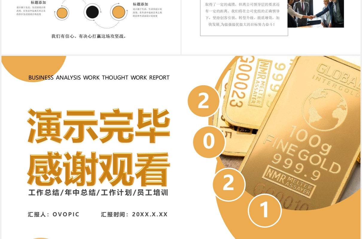 2021商务风经营分析汇报通用PPT模板