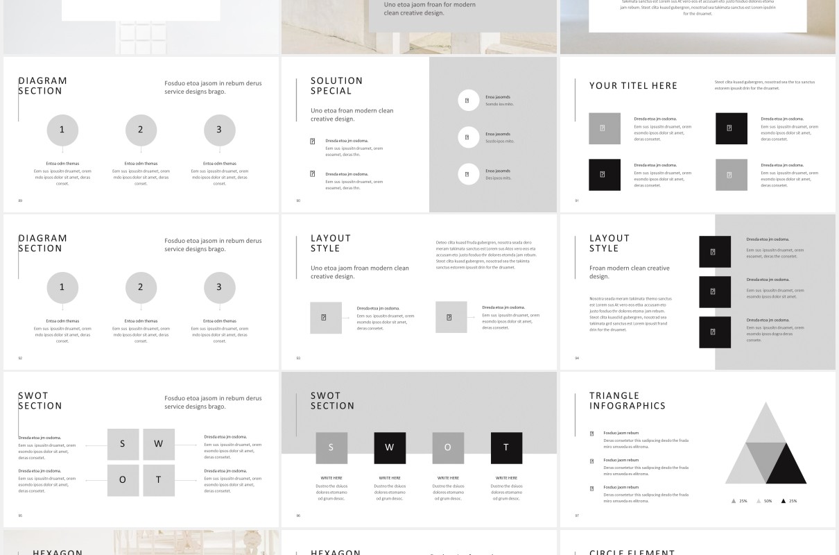 简约小清新图片排版展示宣传PPT模板NORS - Powerpoint Presentation Template