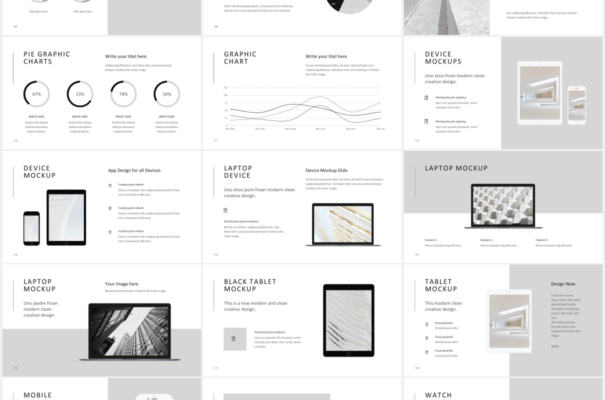 简约小清新图片排版展示宣传PPT模板NORS - Powerpoint Presentation Template
