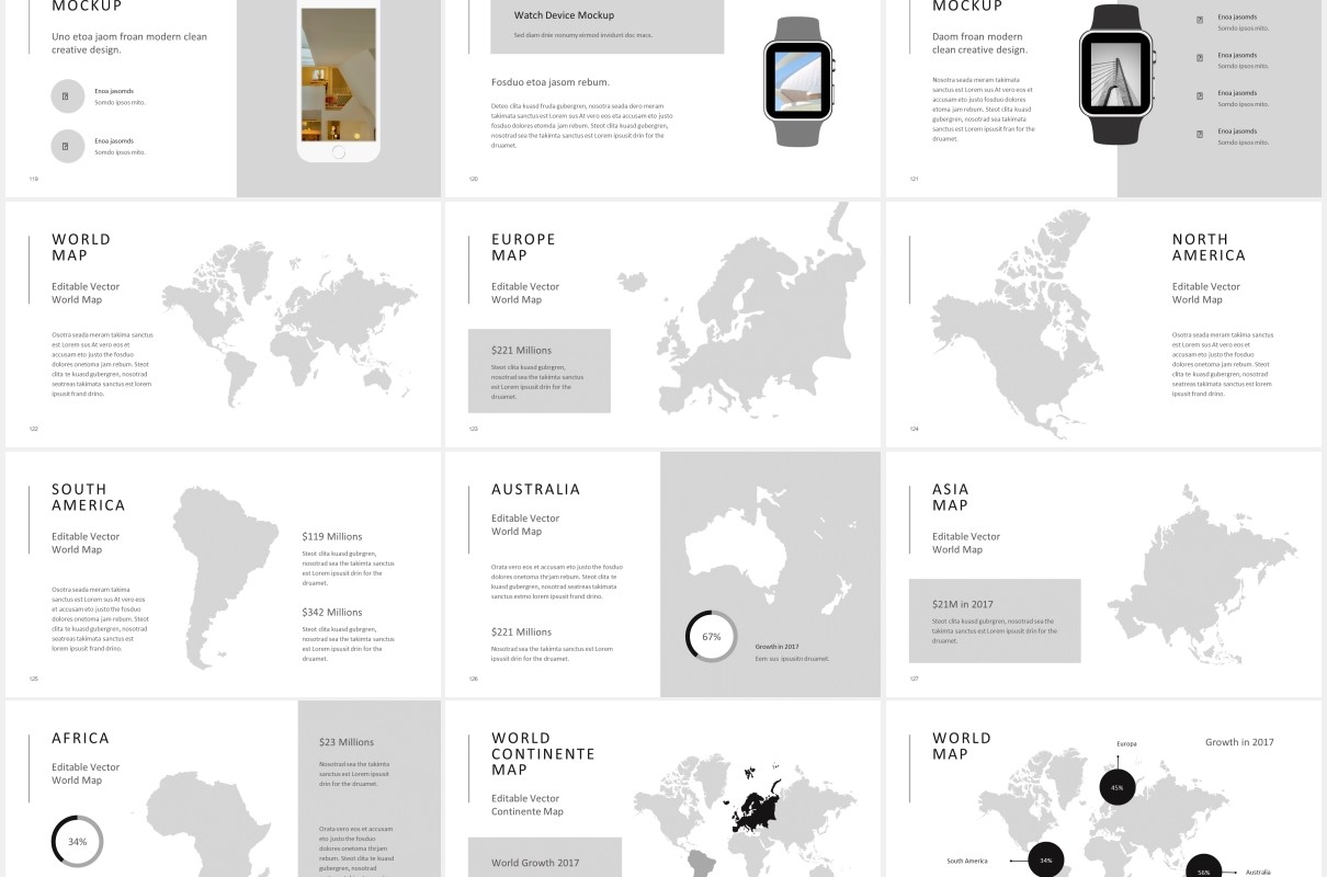 简约小清新图片排版展示宣传PPT模板NORS - Powerpoint Presentation Template