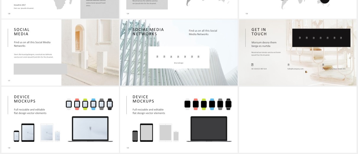 简约小清新图片排版展示宣传PPT模板NORS - Powerpoint Presentation Template