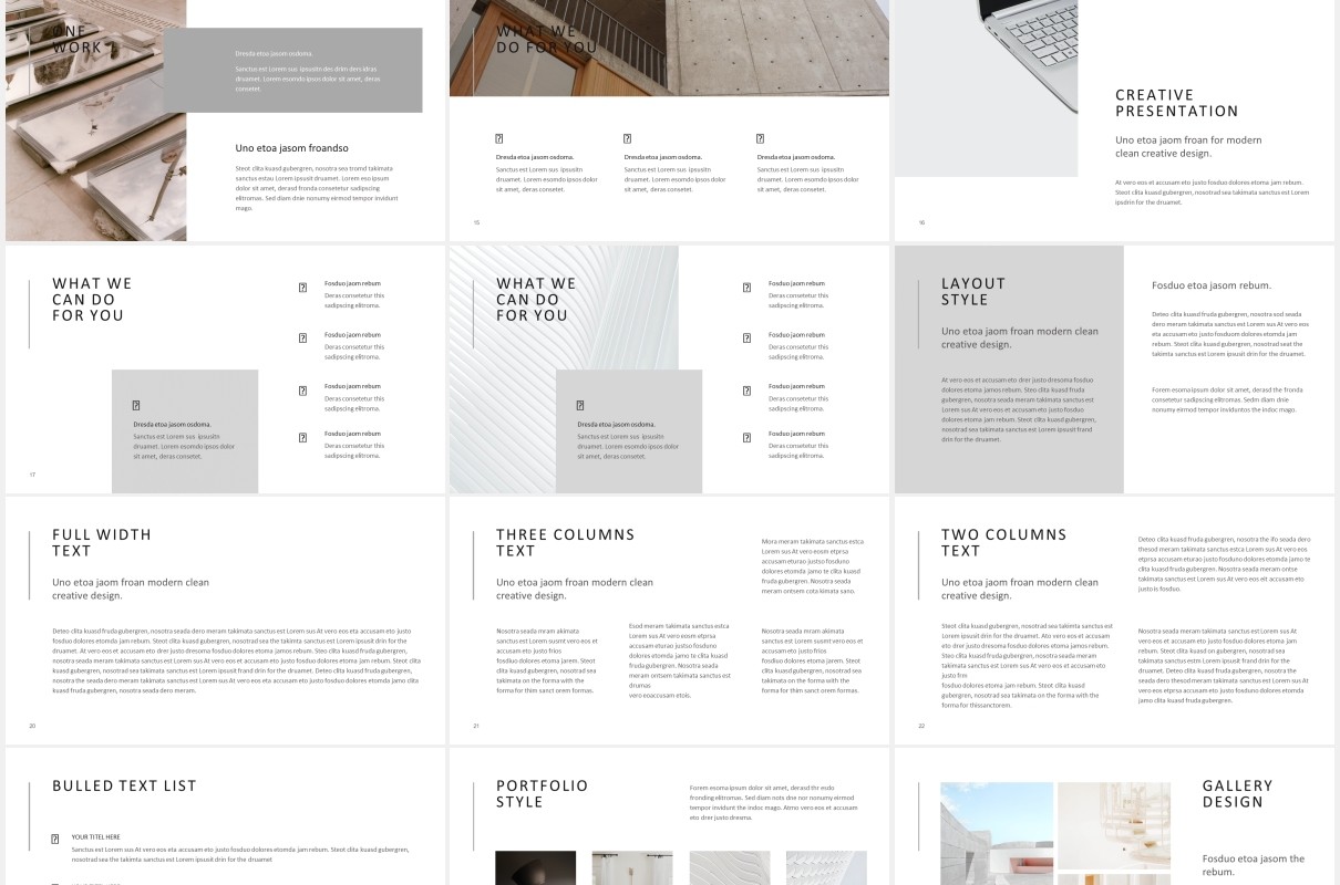简约小清新图片排版展示宣传PPT模板NORS - Powerpoint Presentation Template