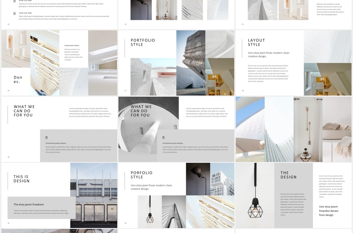 简约小清新图片排版展示宣传PPT模板NORS - Powerpoint Presentation Template