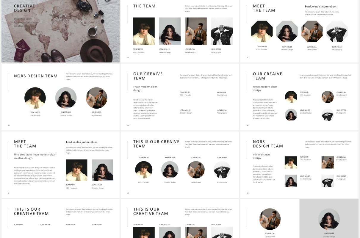 简约小清新图片排版展示宣传PPT模板NORS - Powerpoint Presentation Template