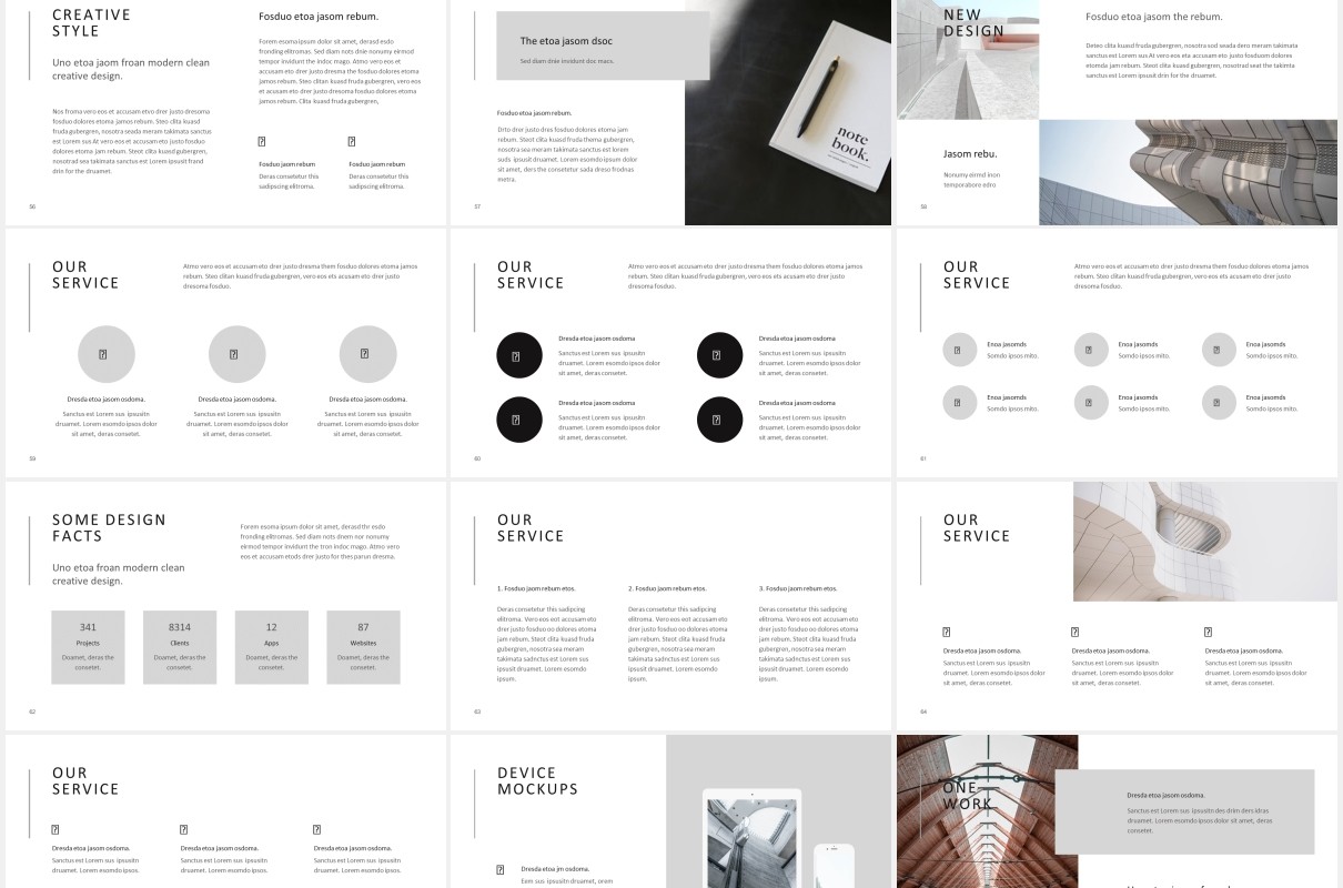 简约小清新图片排版展示宣传PPT模板NORS - Powerpoint Presentation Template