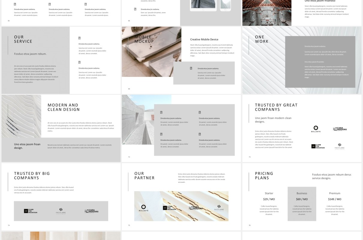简约小清新图片排版展示宣传PPT模板NORS - Powerpoint Presentation Template