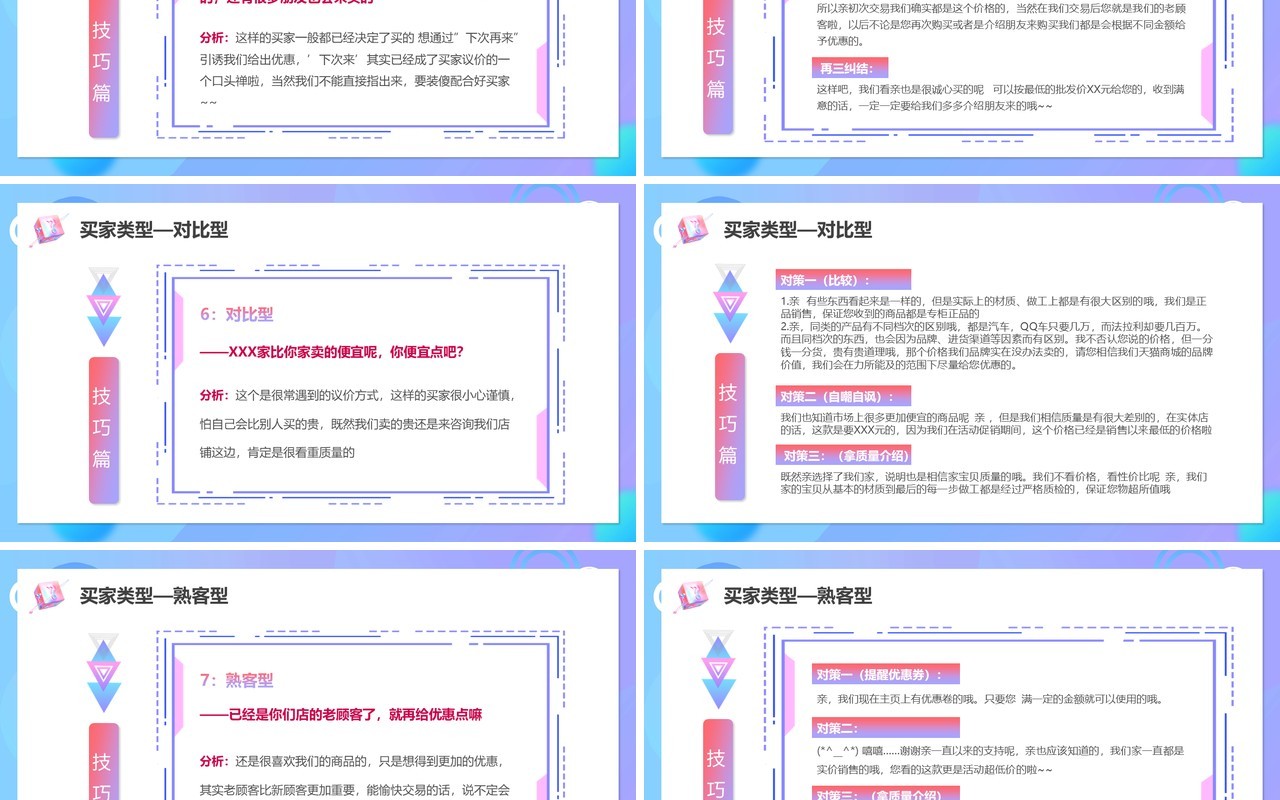 蓝色卡通618新手客服培训PPT模板