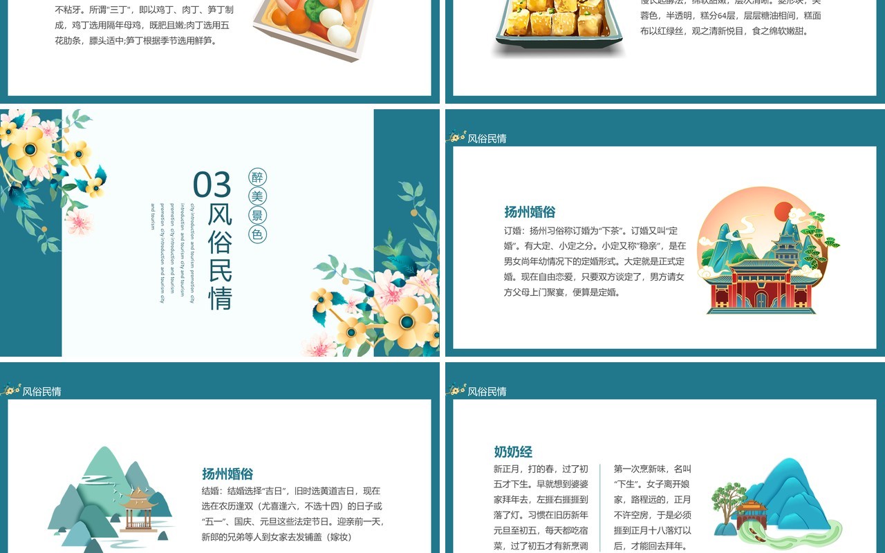 扬州印象城市介绍旅游推介动态PPT模板