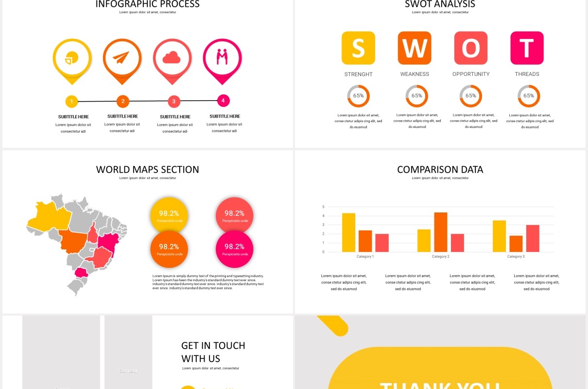 简约商务公司介绍PPT图片排版设计模板Creation - Business Powerpoint Template