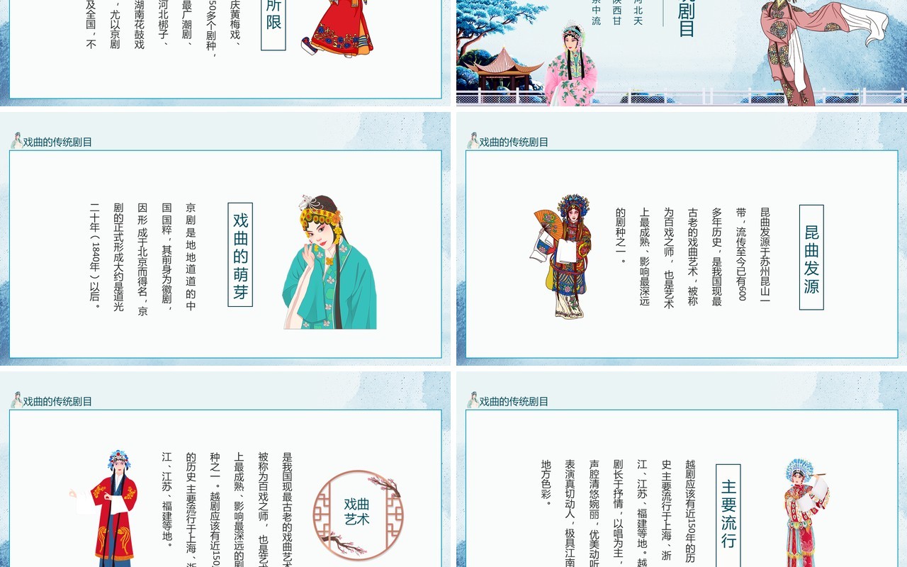 走进传统戏曲人物弘扬戏曲文化PPT模板
